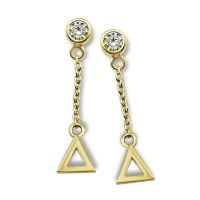 JWLS4U | Oorhangers Triangle Gold 1